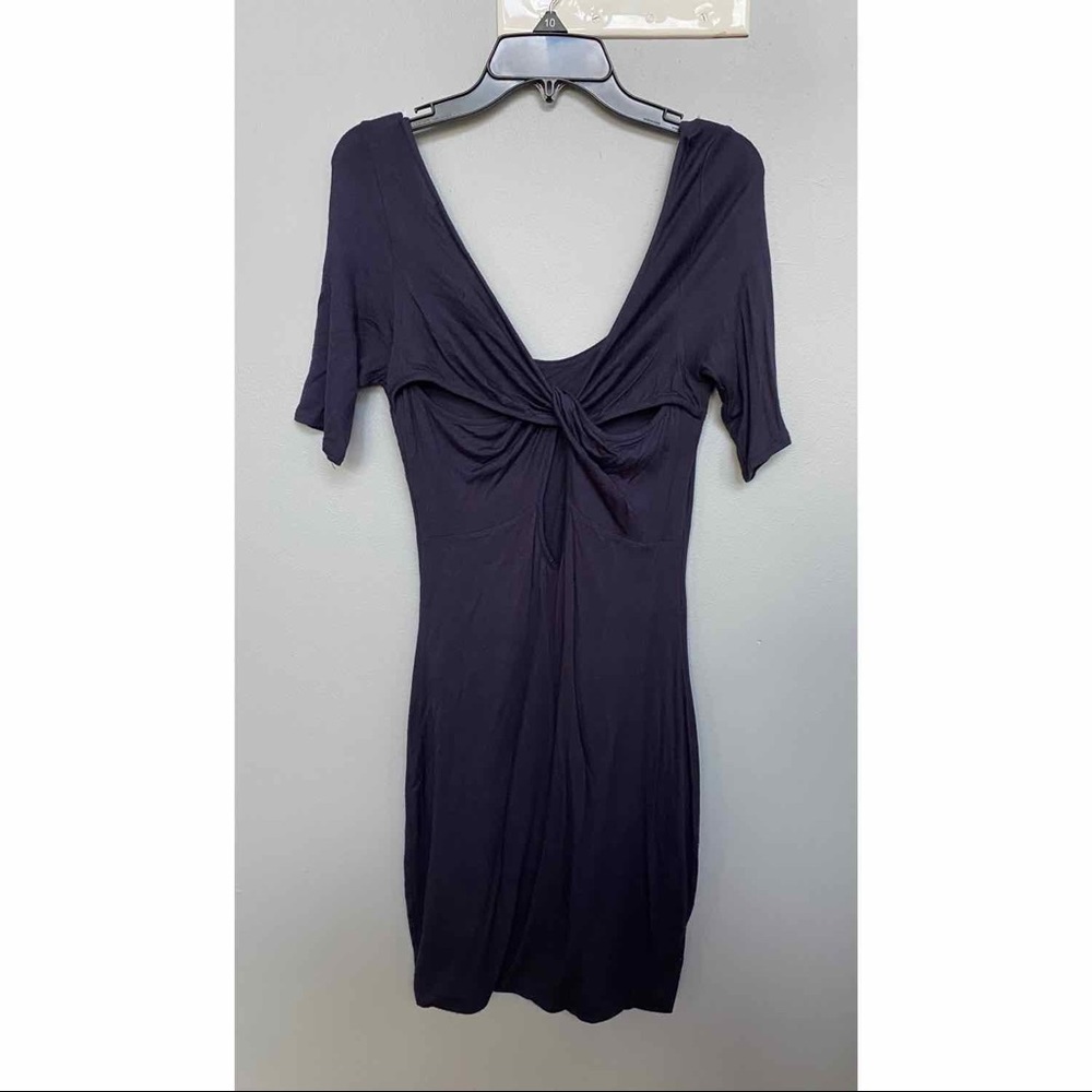 Navy Blue Cross Cross Back Dress
